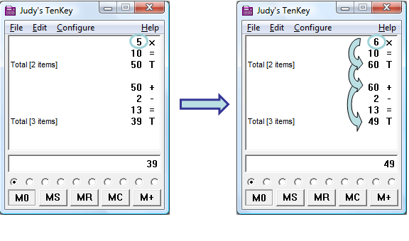 Judy's Ten Key Calculator Smart Updates