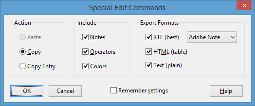 edit special options