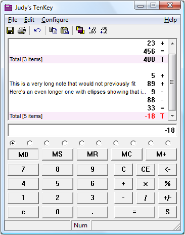 Judy's TenKey Calculator Resize